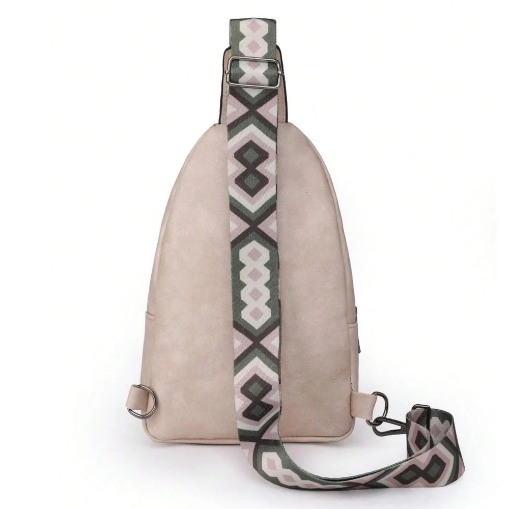 Luxe Vegan Leather Zip up Crossbody Back Pack Bag - Picture 5 of 16